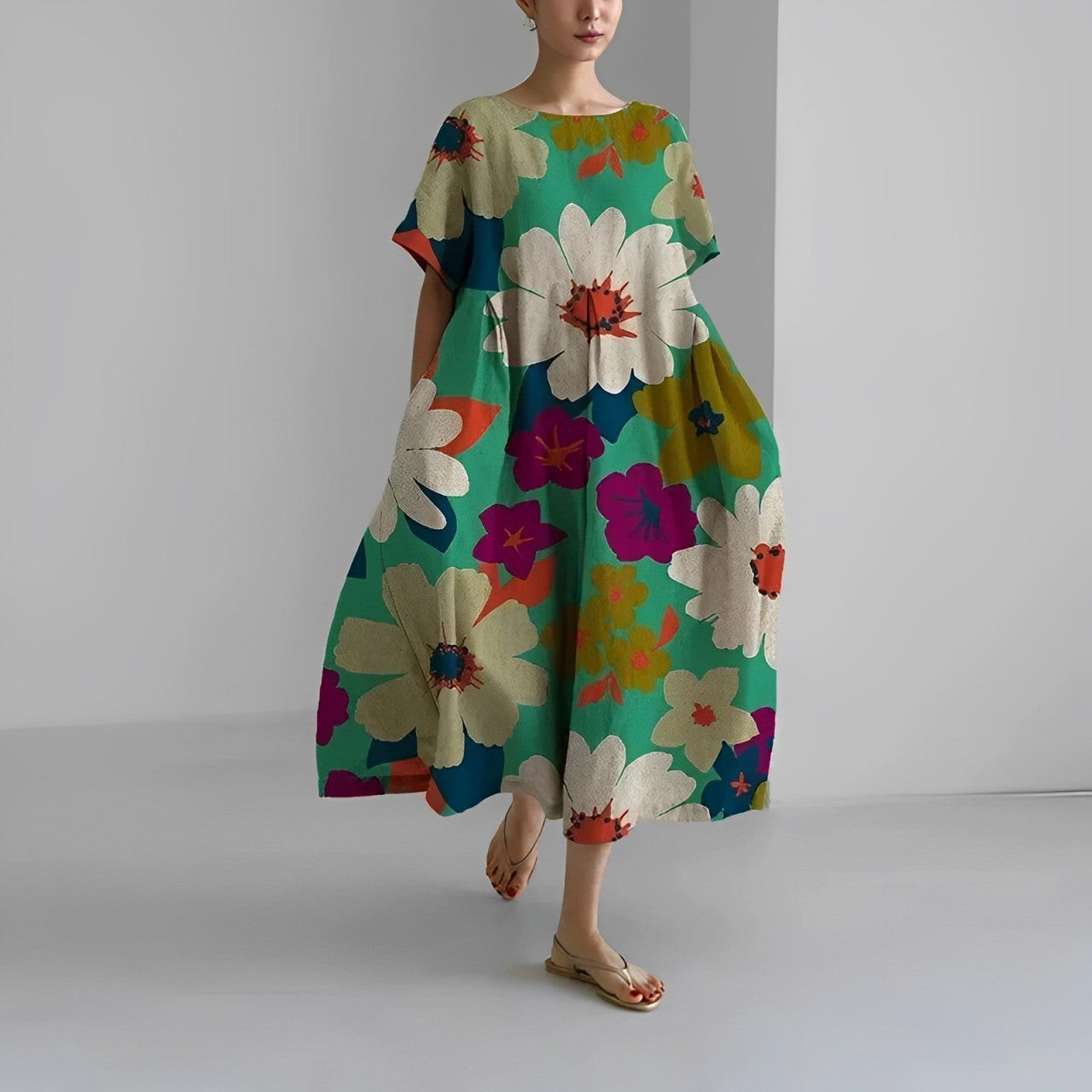 Adelia - Bohème Kleid Mit Blumenmuster