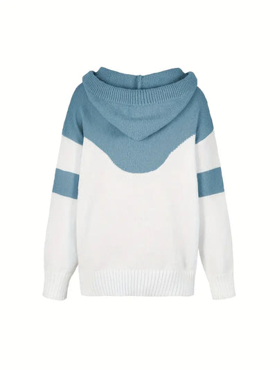 Letitia - Farbblock Kordelzug Kapuzenpulli