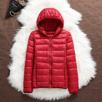 Manuela - Wasserdichte Jacke Mit Weißen Entenfedern
