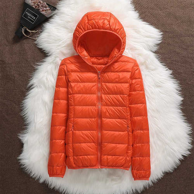 Manuela - Wasserdichte Jacke Mit Weißen Entenfedern