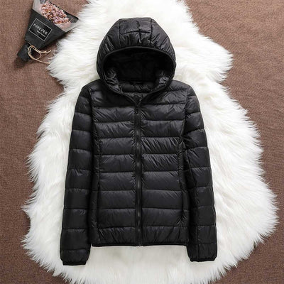 Manuela - Wasserdichte Jacke Mit Weißen Entenfedern