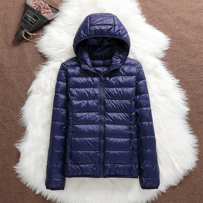 Manuela - Wasserdichte Jacke Mit Weißen Entenfedern