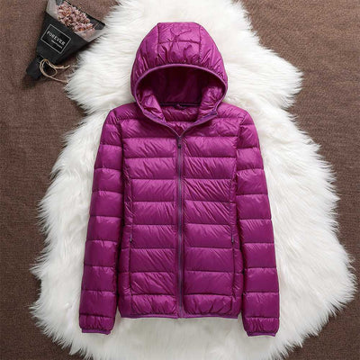 Manuela - Wasserdichte Jacke Mit Weißen Entenfedern