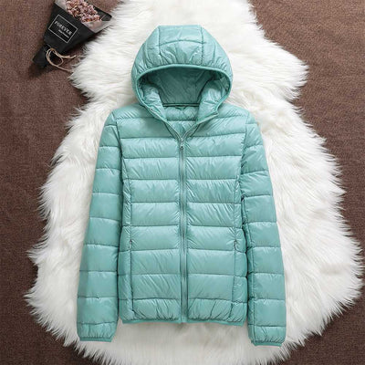 Manuela - Wasserdichte Jacke Mit Weißen Entenfedern
