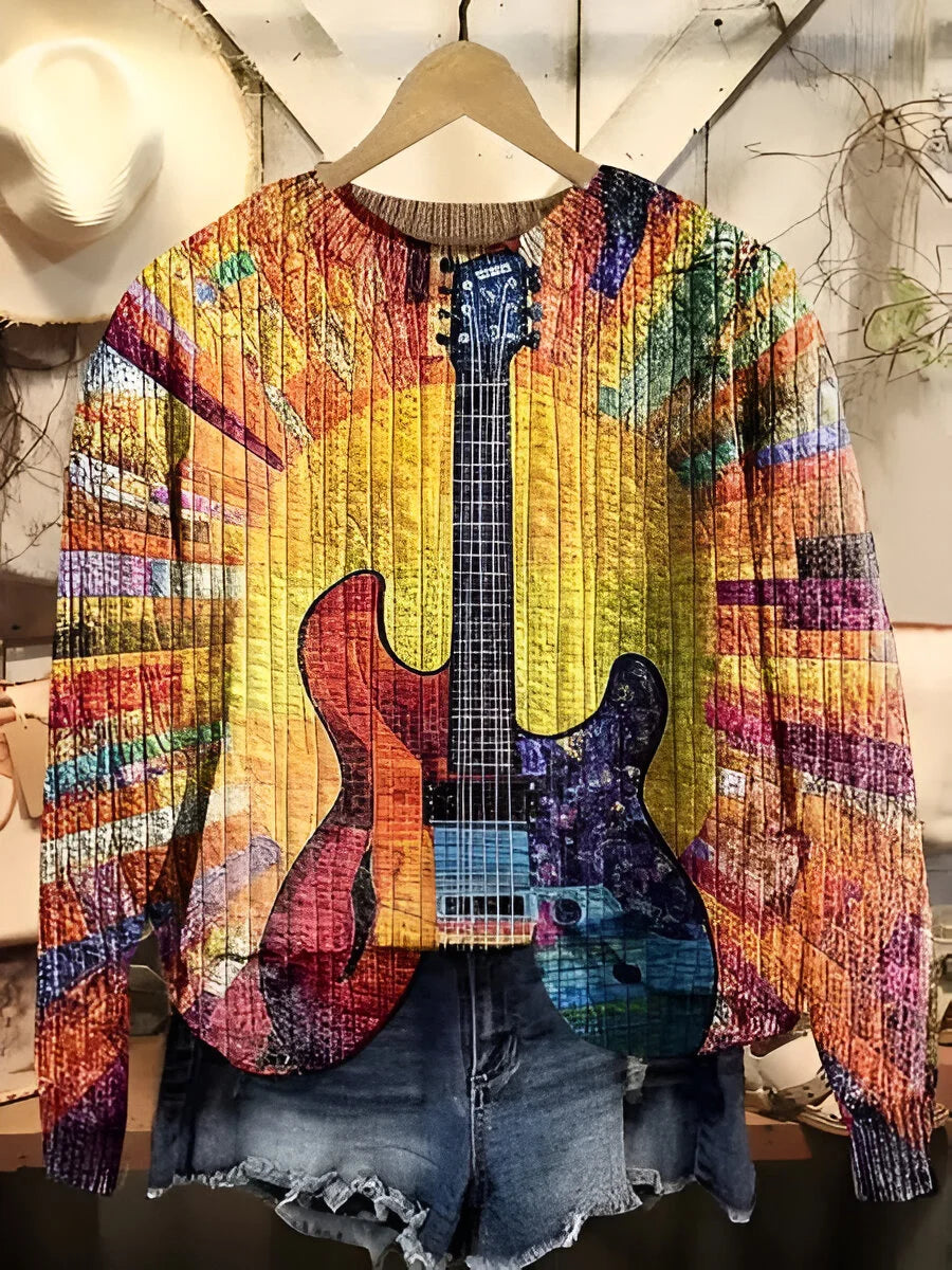 Taanja - Bunter Pullover im Boh Stil