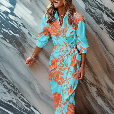 Lorena - Wickeln Drucken Kleid