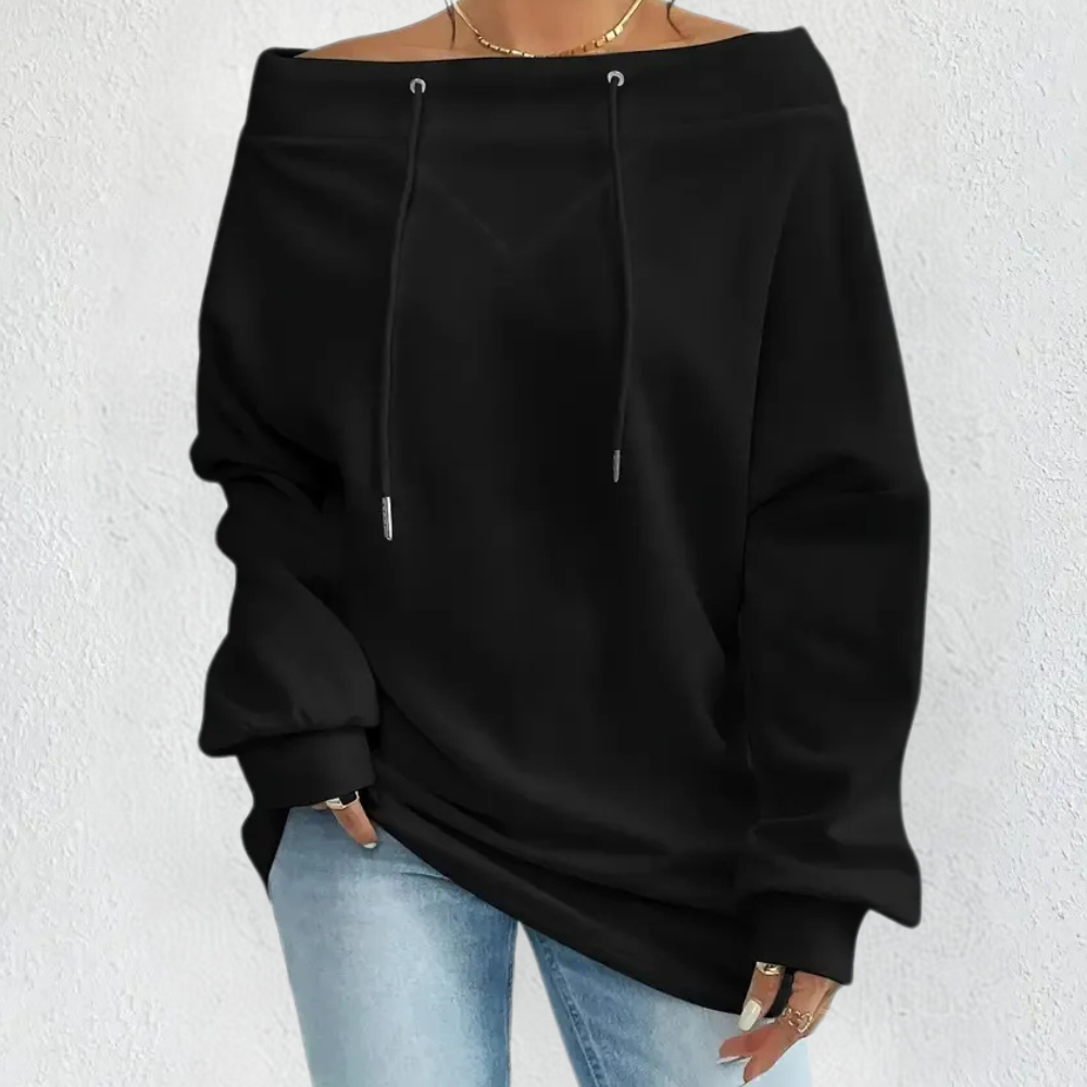 EDNA - Trendiges schulterfreies Sweatshirt für Frauen mit höchstem Komfort