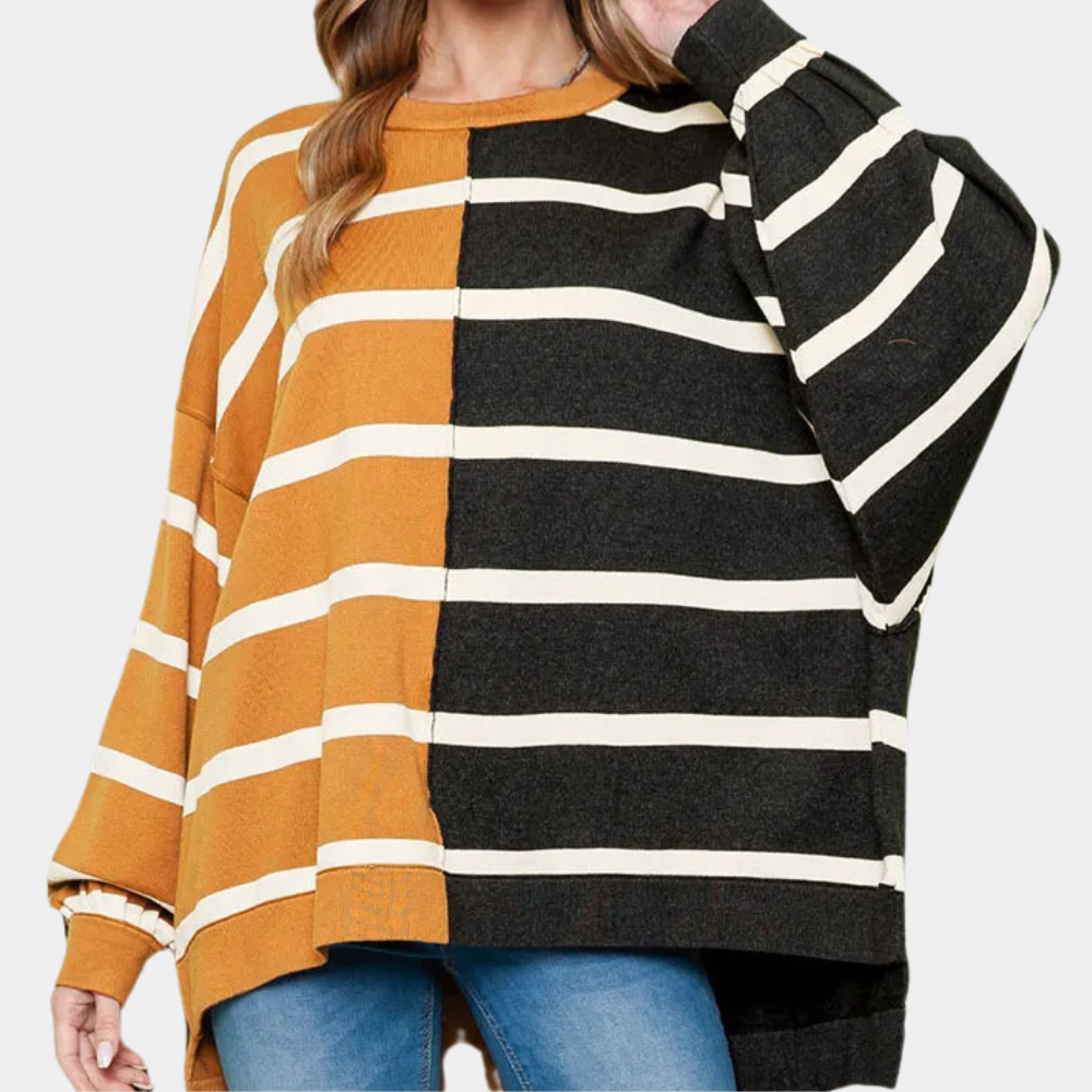 Victoria - Stylischer gestreifter Freizeitpullover für Frauen