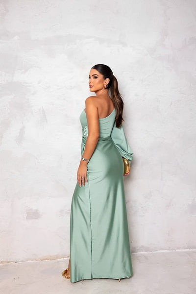 Naida - Armelloses, Hochgeschlitztes Langes Kleid